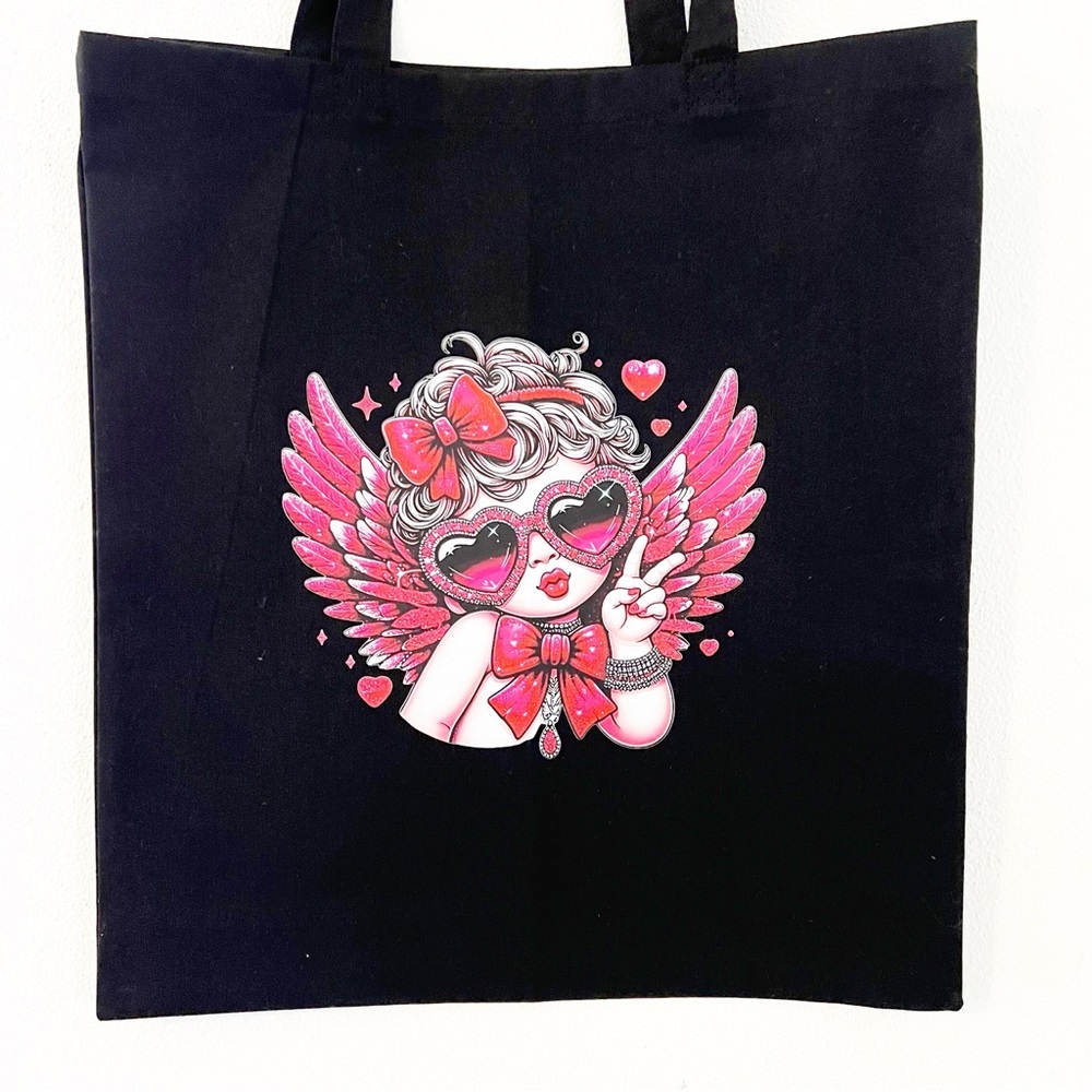 Reusable 100% Cotton Gift Tote Bag with Graphic for Women